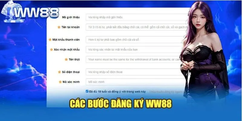 Các bước tạo tài khoản tại nhà cái WW88