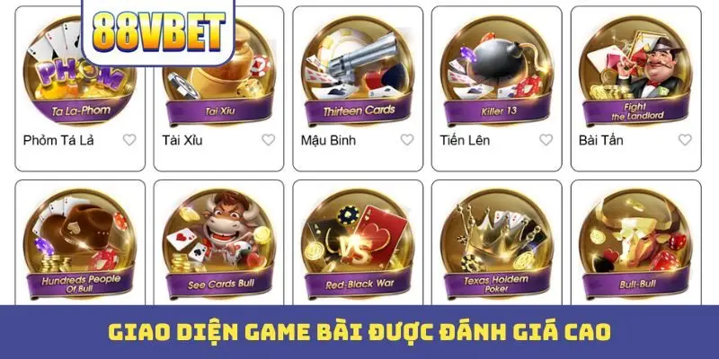 giao dien game bai duoc danh gia cao Giao diện game bài được đánh giá cao